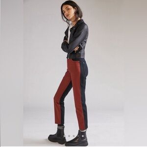 EUC Maeve for Anthropologie Colorblocked
Straight Jeans Brick Red / Black 29